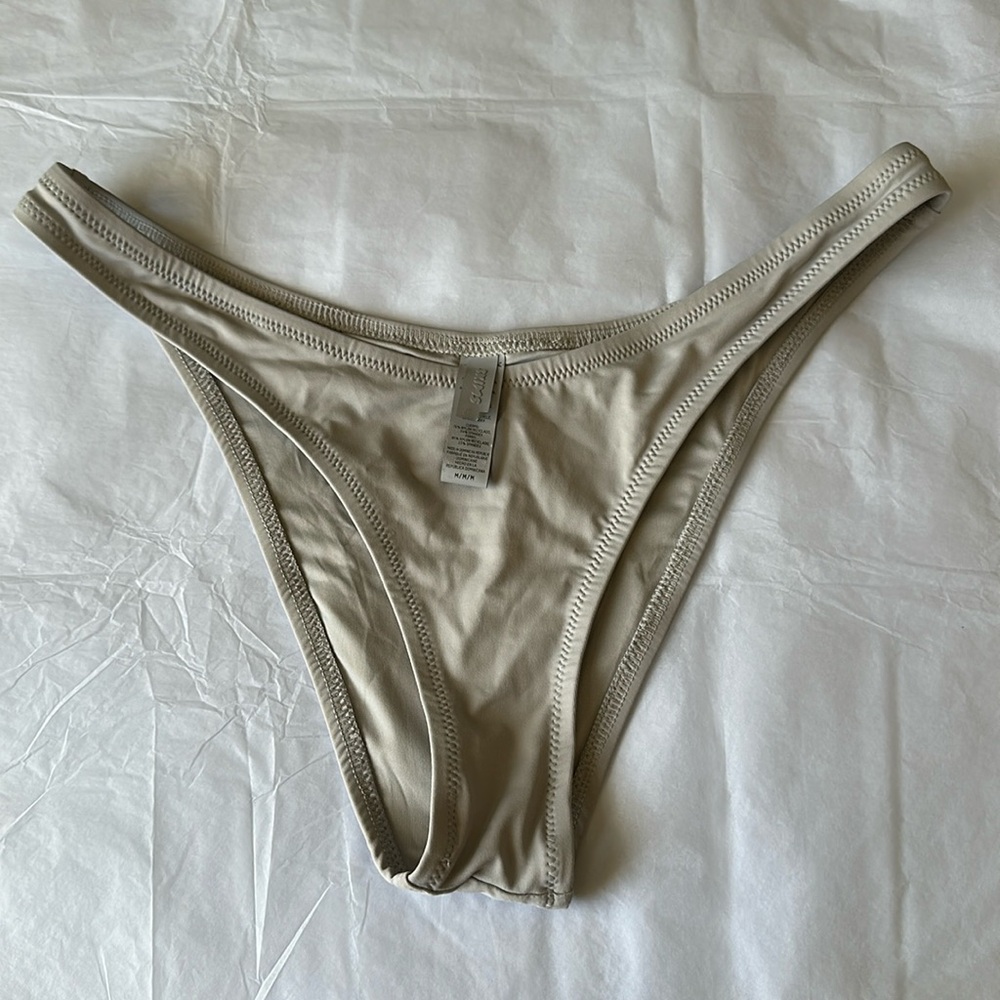 Skims swim bottoms CHEEKY‎ TANGA COLOR CHROME SIZE M NWOT
